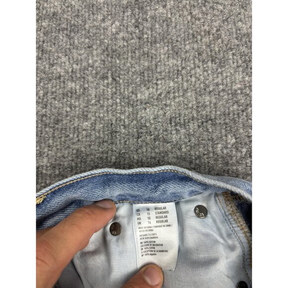 American Eagle Jeans Womens 10 Regular Light Wash Hi-Rise Girlfriend Distressed - Picture 9 of 9